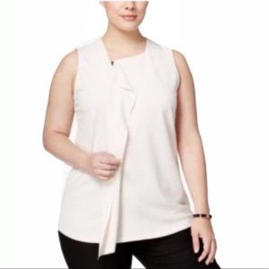 ALFANI Cream Sleeveless Top Size 1X